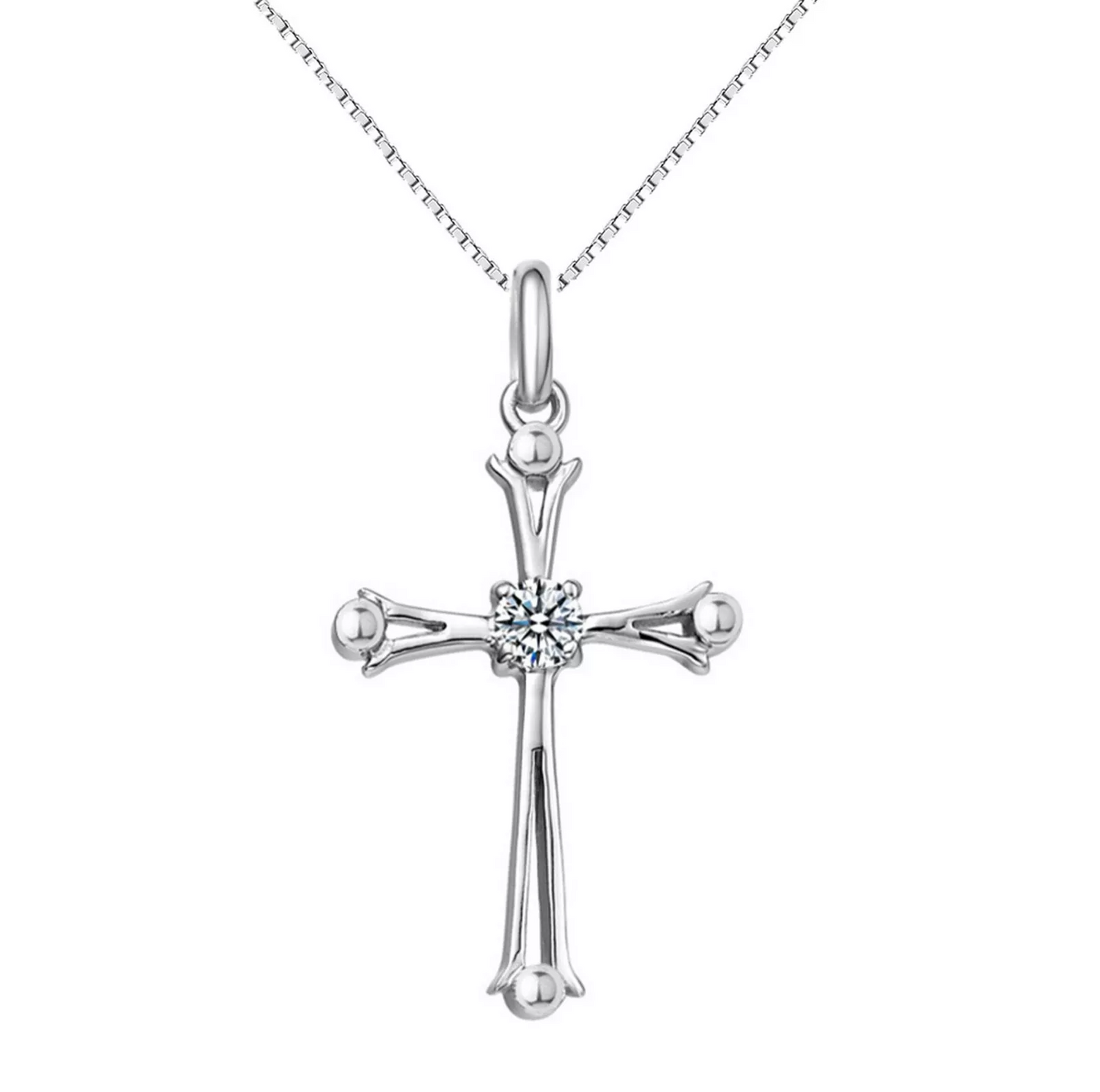 Crystal Cross Pendant Necklace