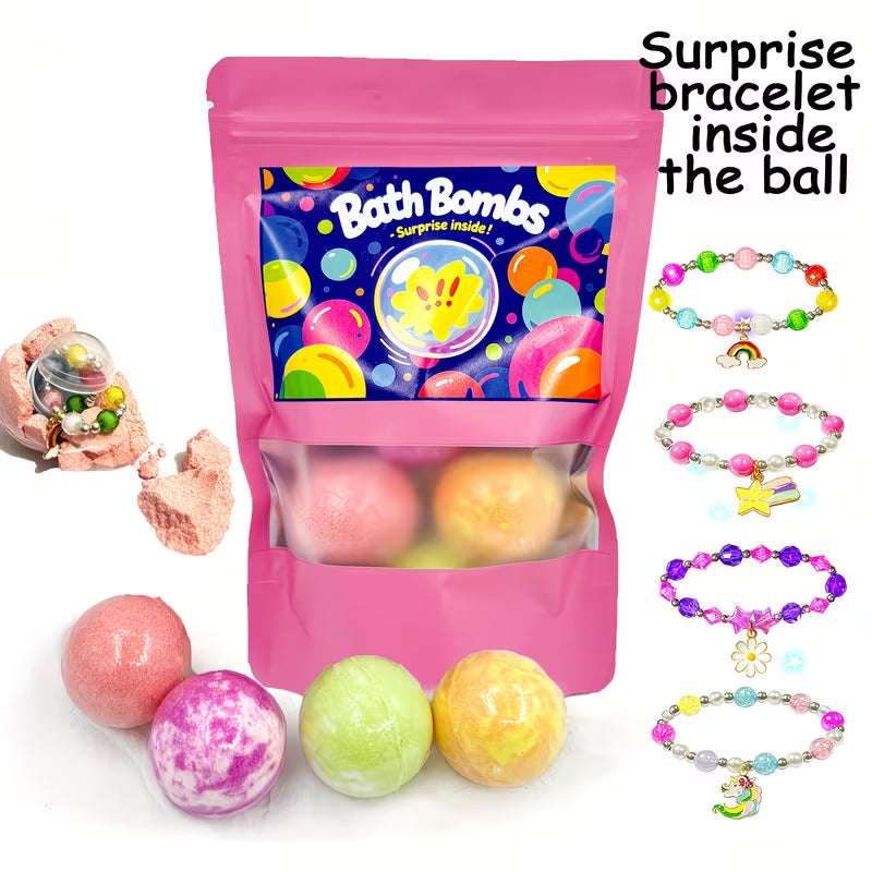 Bath Bombs with Surprise Jewelry Bracelet