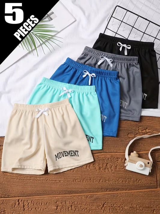 5pcs Boys Summer Shorts