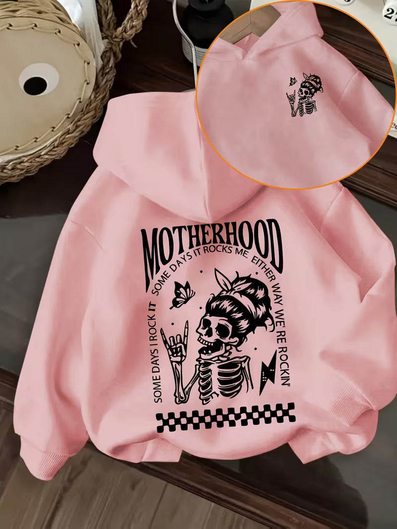 Some Days I Rock, Some Days It Rocks Me, Either Way We Rock Skull Hoodie