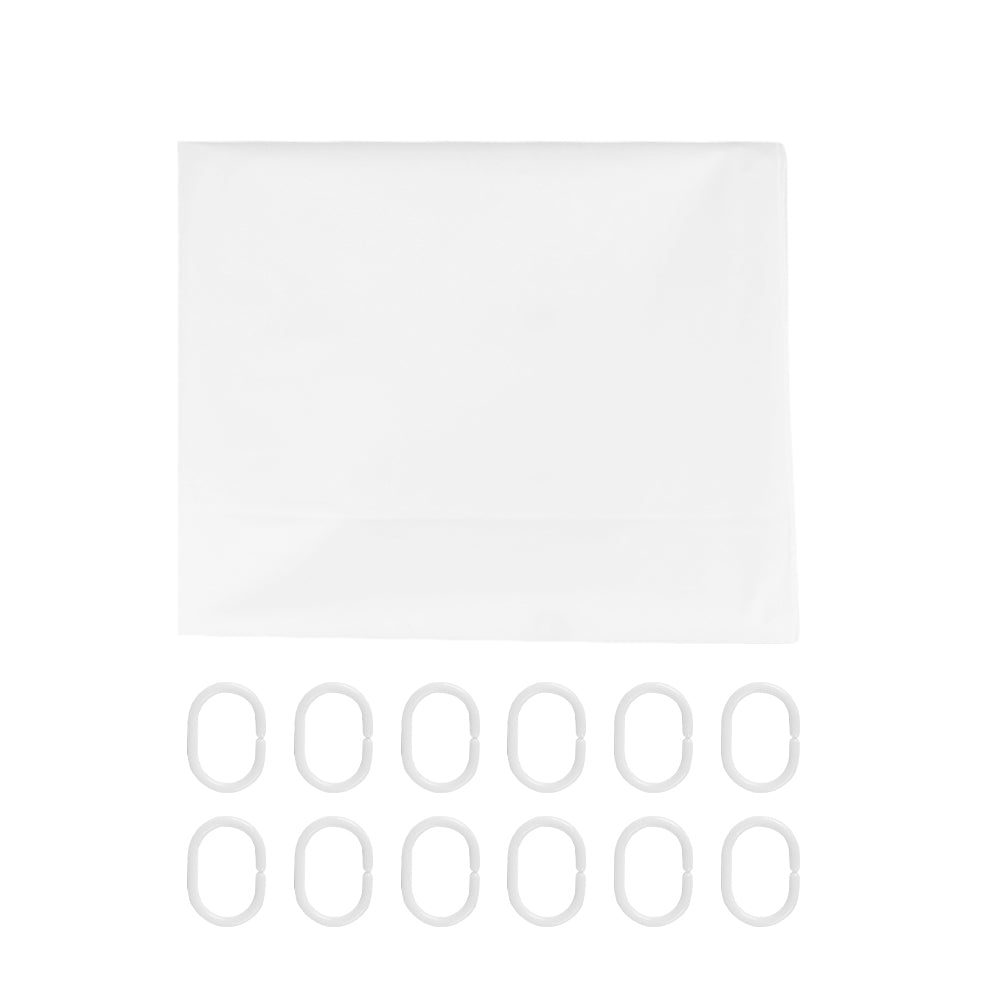 Bathroom Shower Curtain Mould Proof Mildew Resistant Curtain 1.8 m x 1.8m