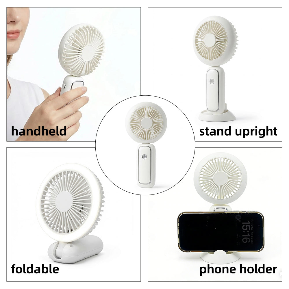 LED Rechargeable Handheld Fan