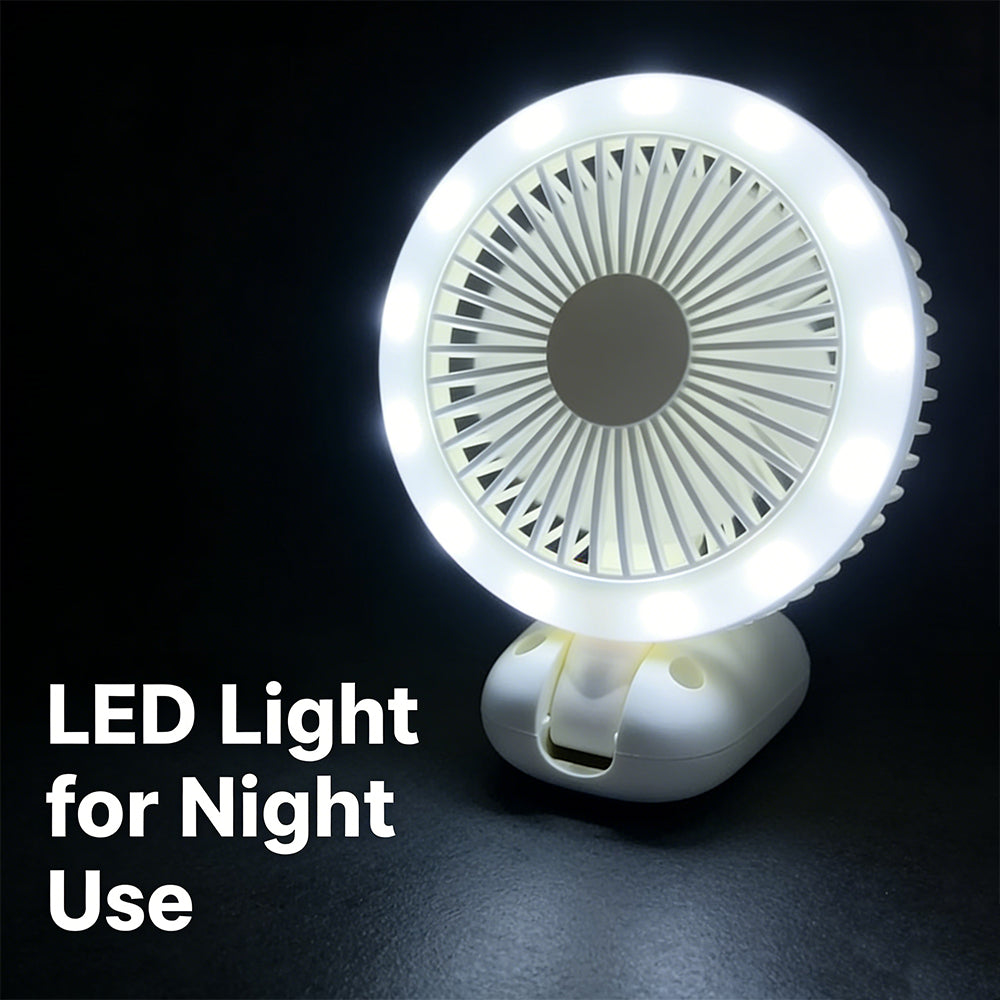 LED Rechargeable Handheld Fan