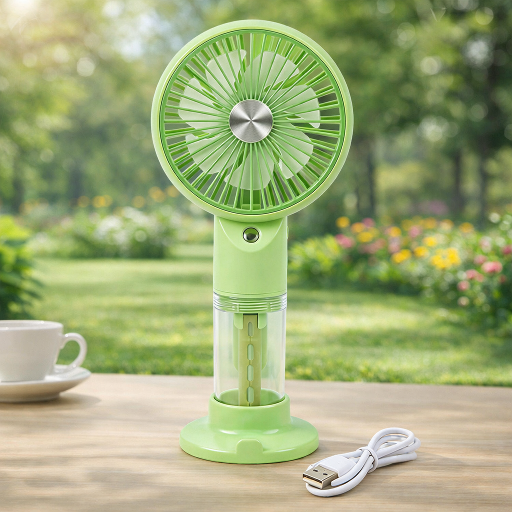 Handheld Mist Fan With Water Humidifier Cooler