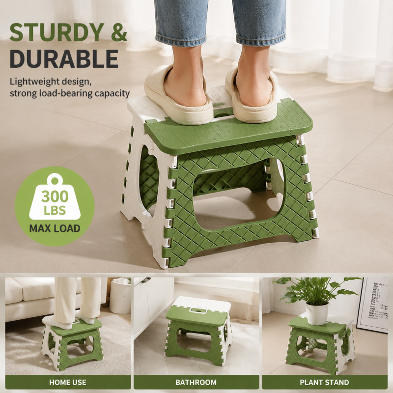 Heavy Duty Folding Step Stool with Carry Handle