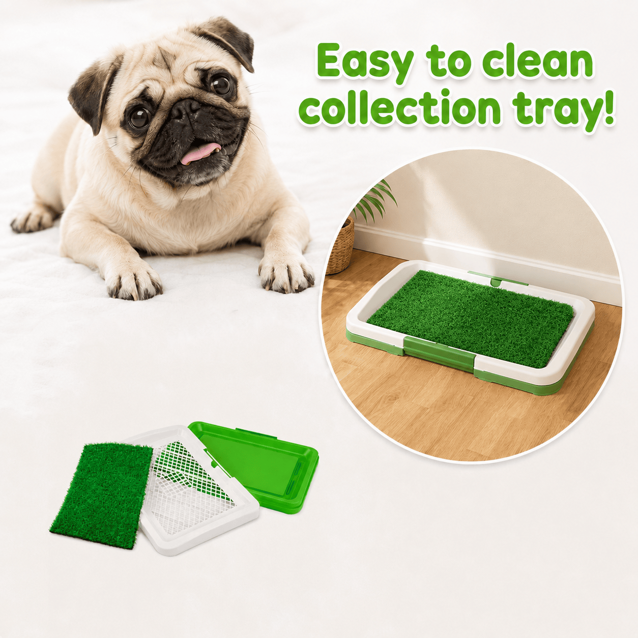 Dog Grass Toilet Training Pad with Tray