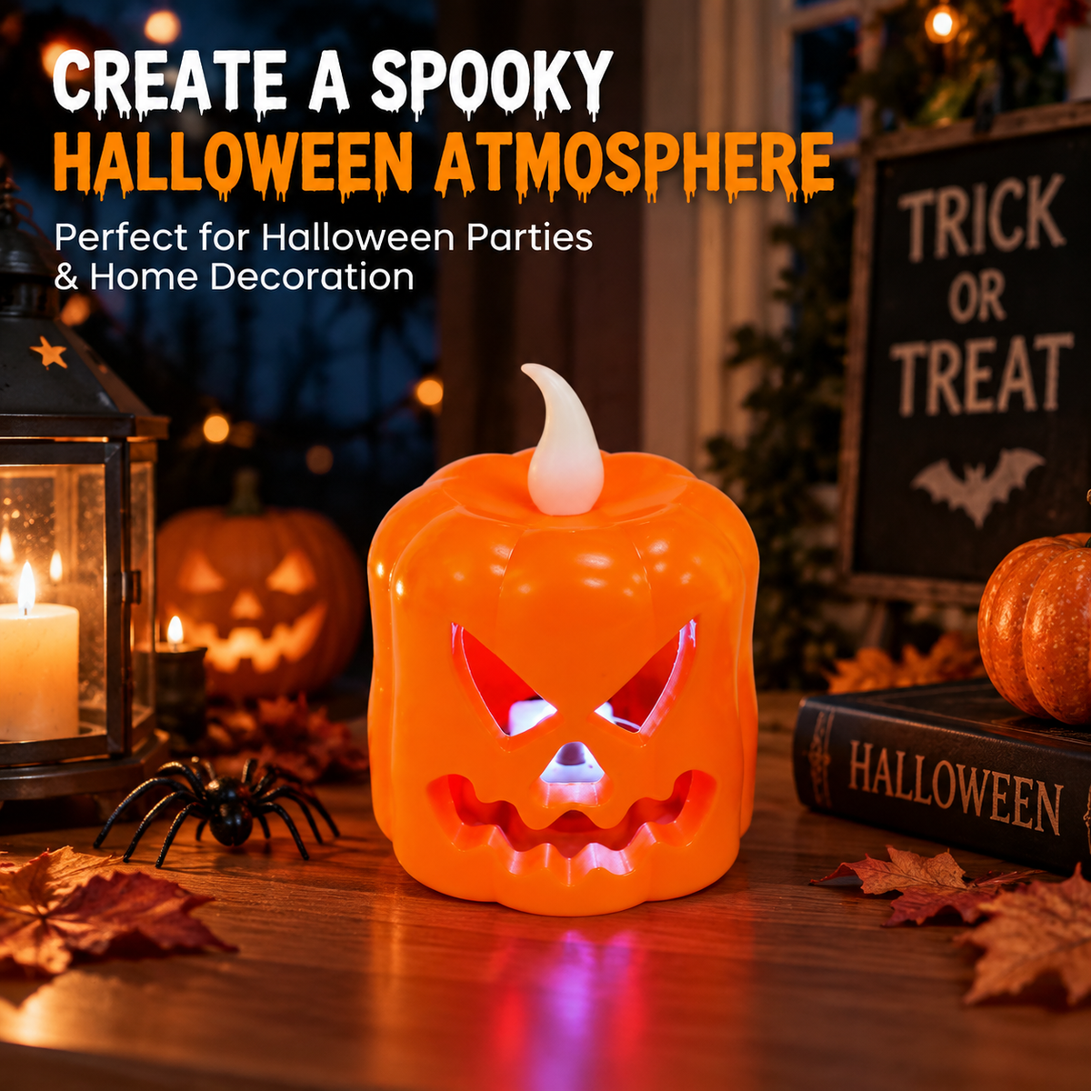 5 Pack Halloween Battery Tea Lights