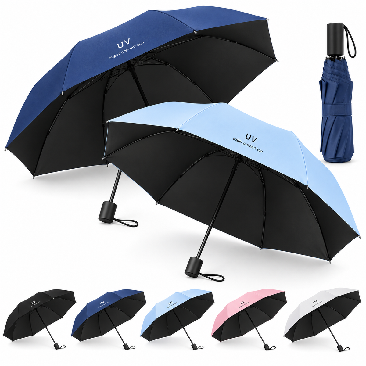 Manual UV Protection Folding Umbrella