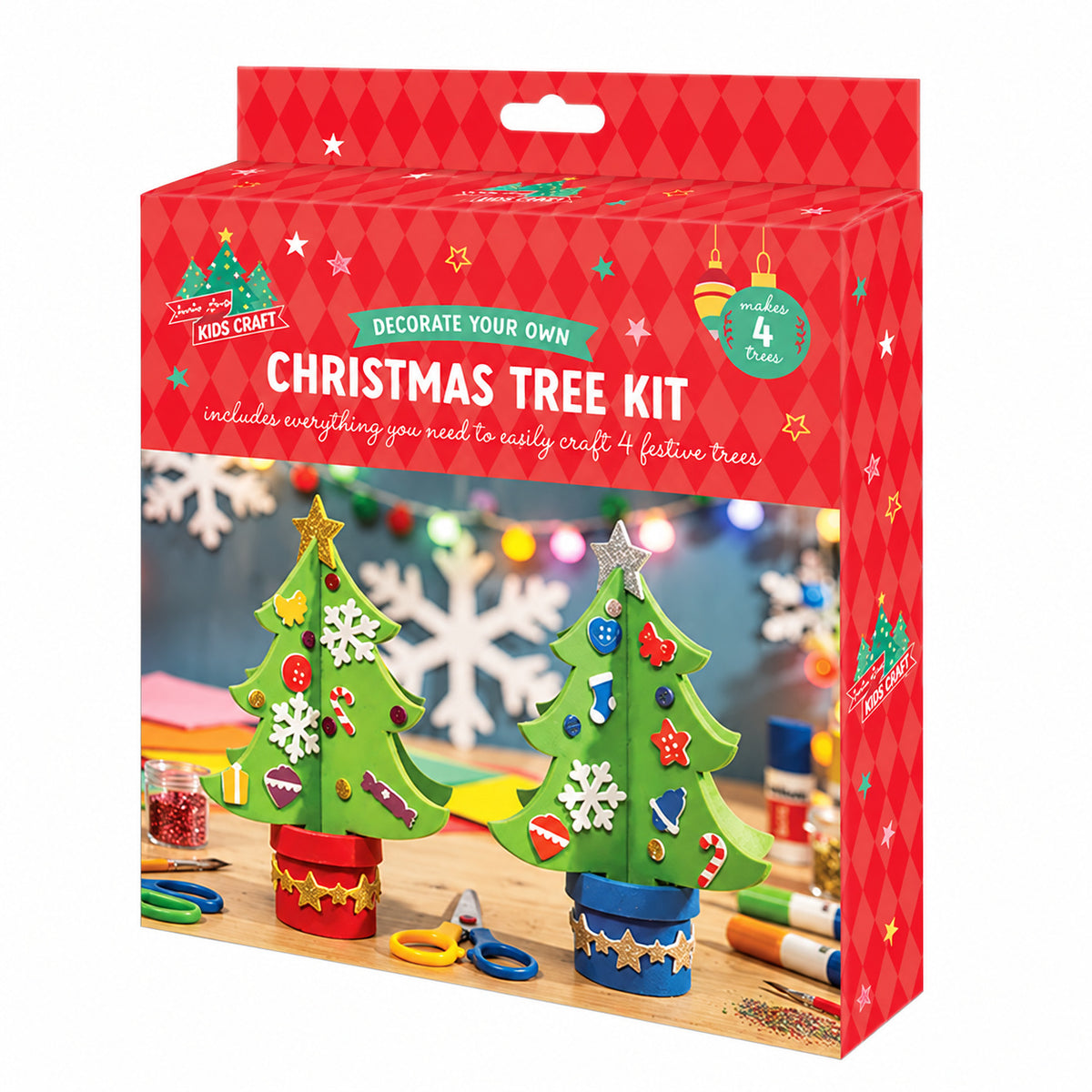 4x Decorate Your Own Christmas Tree Kit