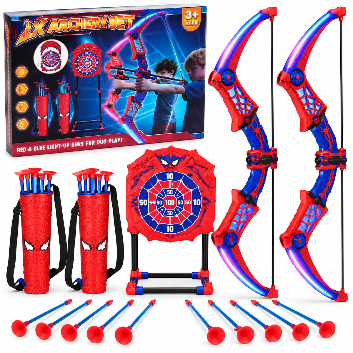 Kids LED Light-Up Archery Set