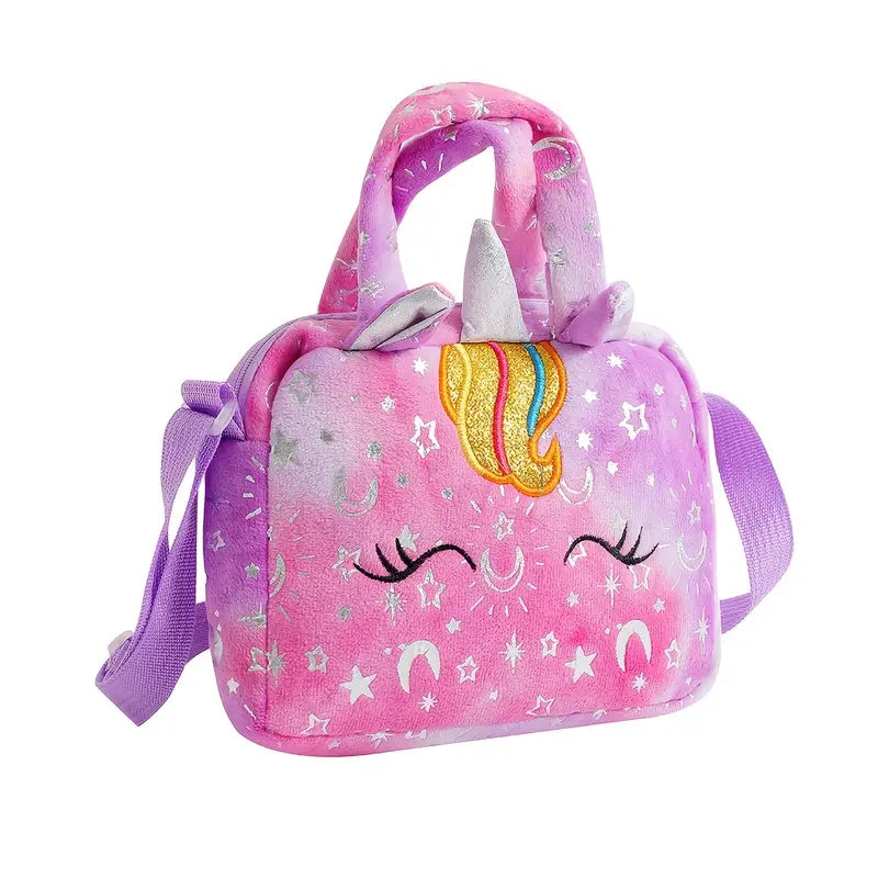 Cute Unicorn Corderoy Shoulder Bag
