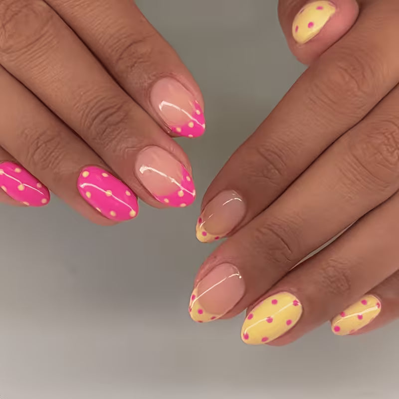 24pcs Short Oval Press-On Nails
