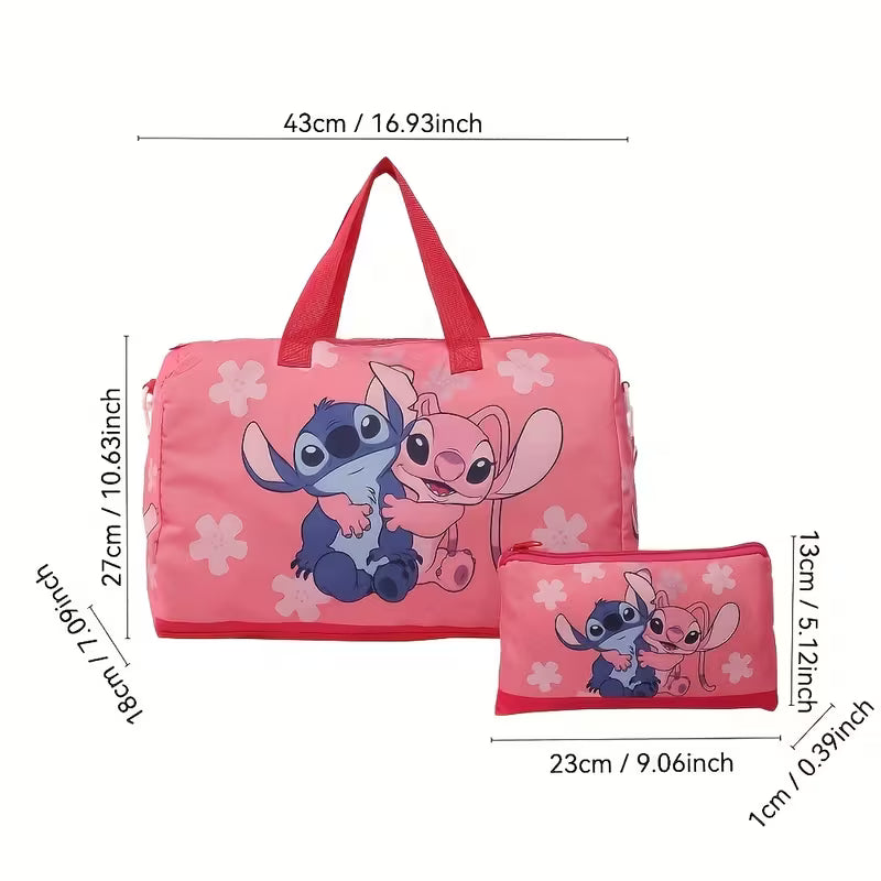2pcs Set Lilo & Stitch Travel Bag