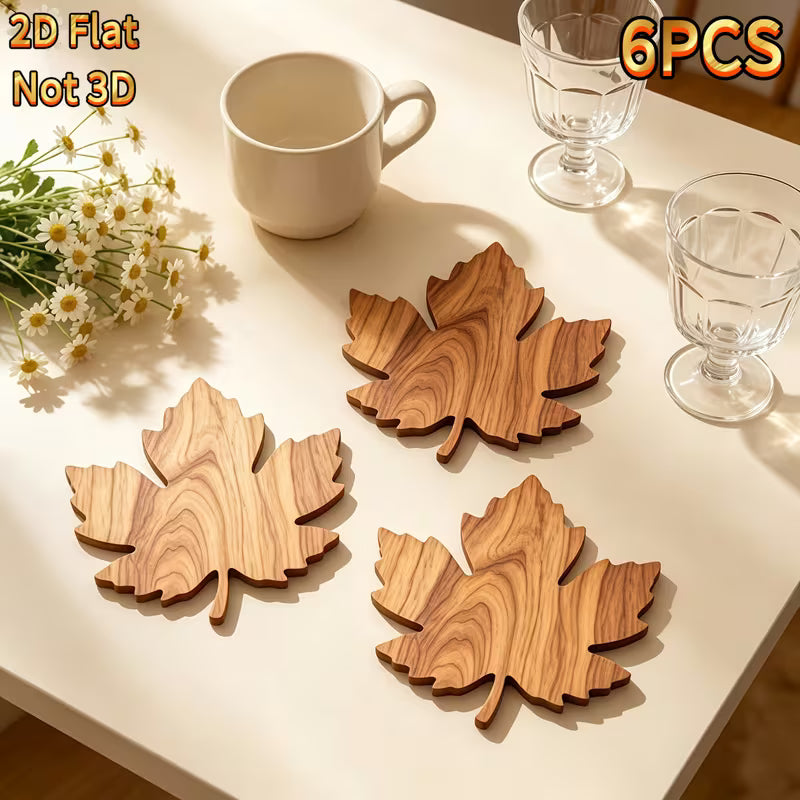 6pcs Maple Leaf Coasters