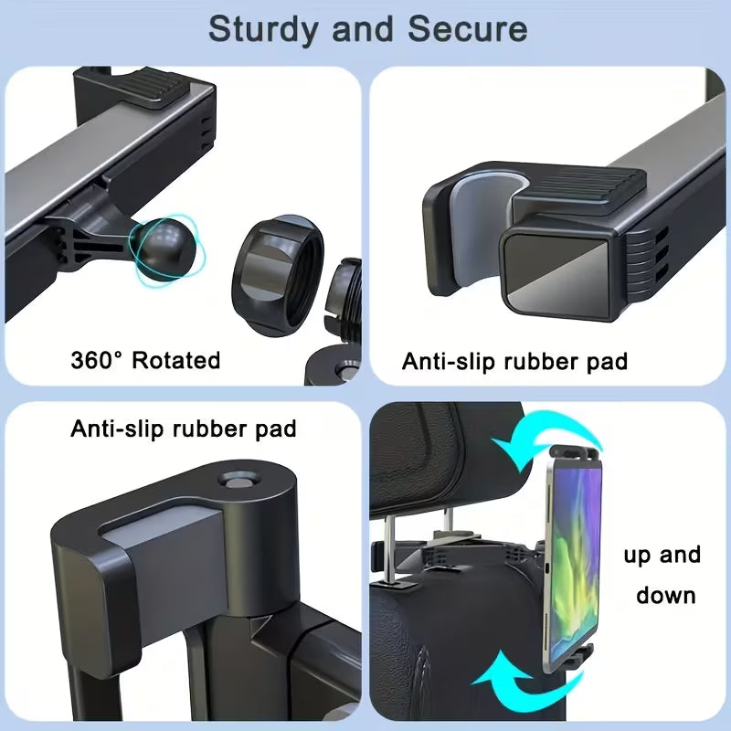 360° Rotating and Extendable Backseat Tablet Holder