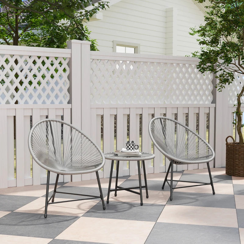 Rattan Bistro Set with Acapulco Chairs