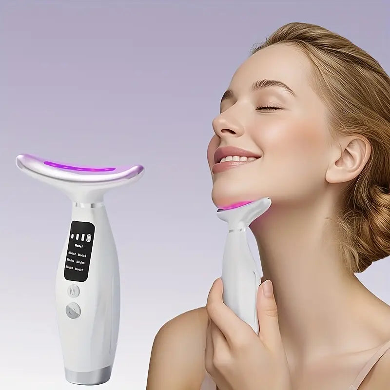 7-in-1 LED Facial Massager & Neck Beauty Device
