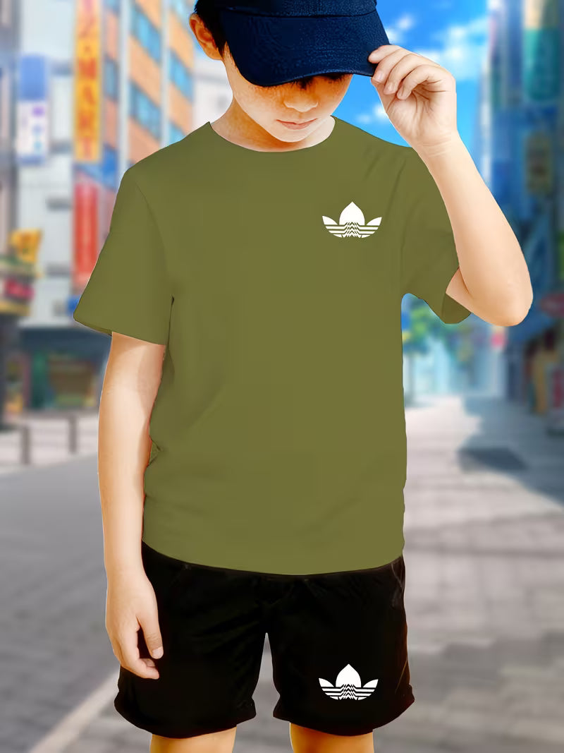 Youth Boys' Casual Sport T-Shirt Set