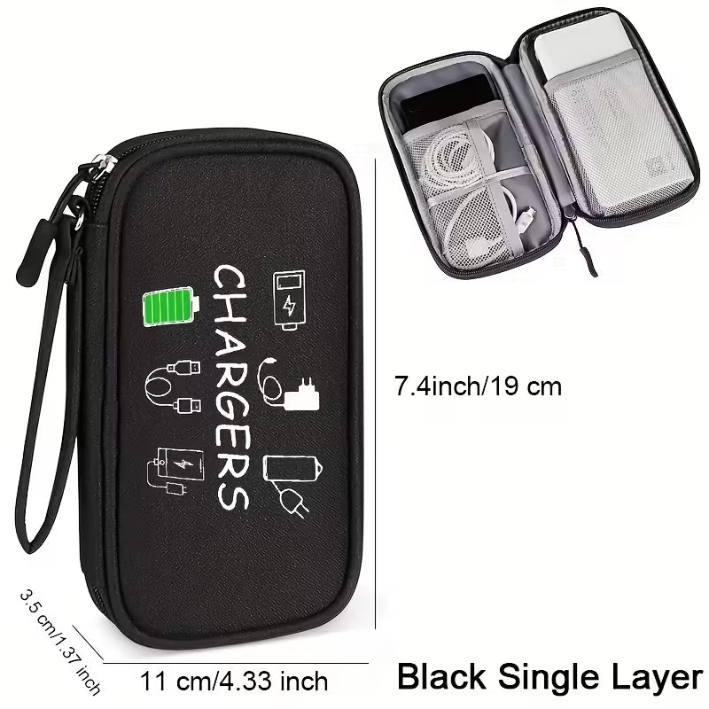 Travel Chargers Storage Bag