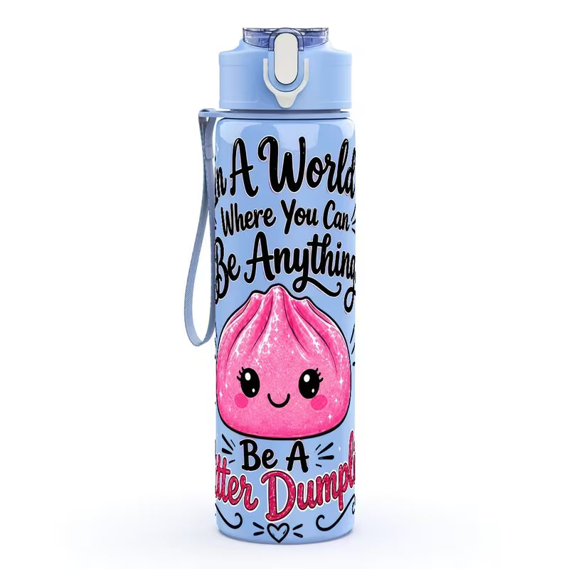 Plastic Glitter Dumpling Water Bottle
