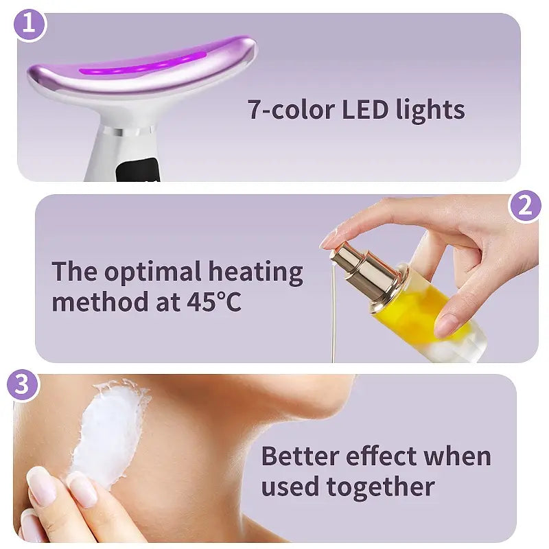 7-in-1 LED Facial Massager & Neck Beauty Device