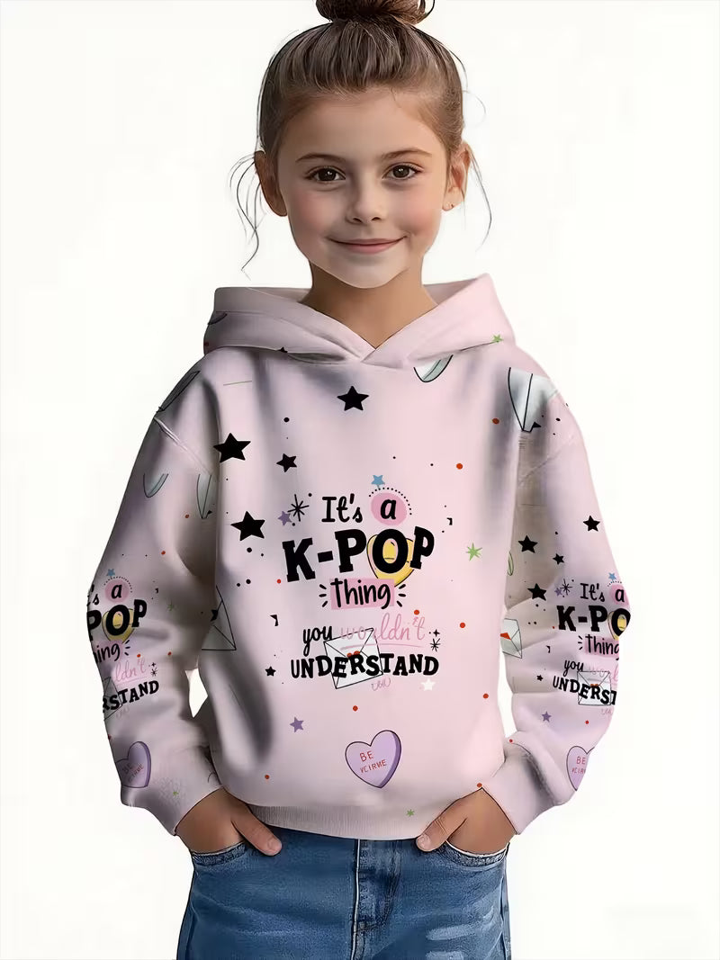 Girls' Children's Trendy Versatile Sweatshirt