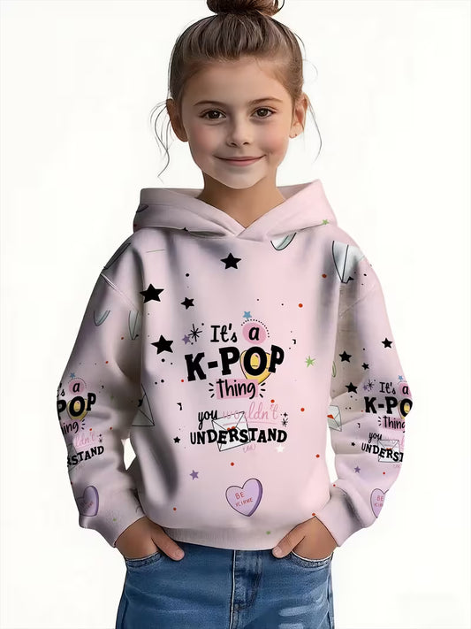Girls' Children's Trendy Versatile Sweatshirt