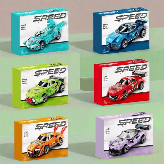 6pcs Miniature Car Building Blocks