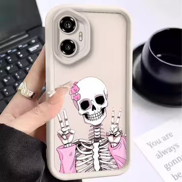 Skeleton with Pink Flair Pattern Phone case