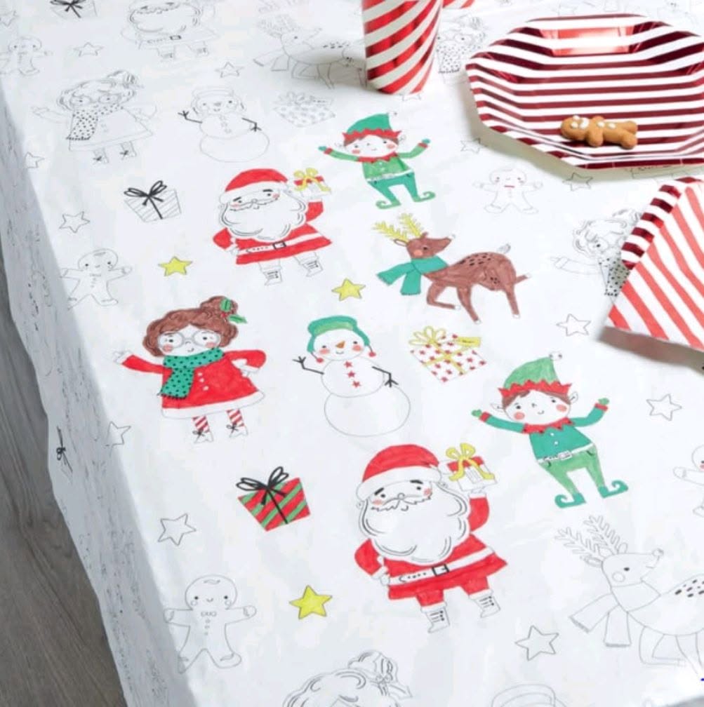 Colour Your Own Christmas Tablecloth