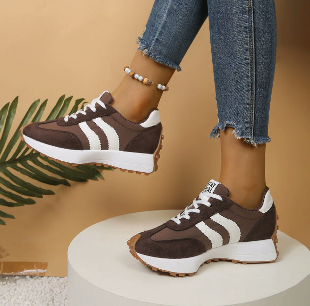 Stripe Lace-up Women's Trainers