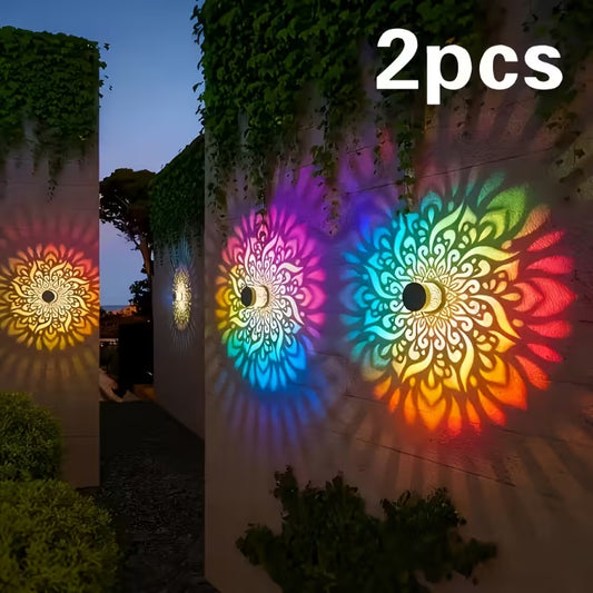 2-Pack Outdoor Solar Wall Lights