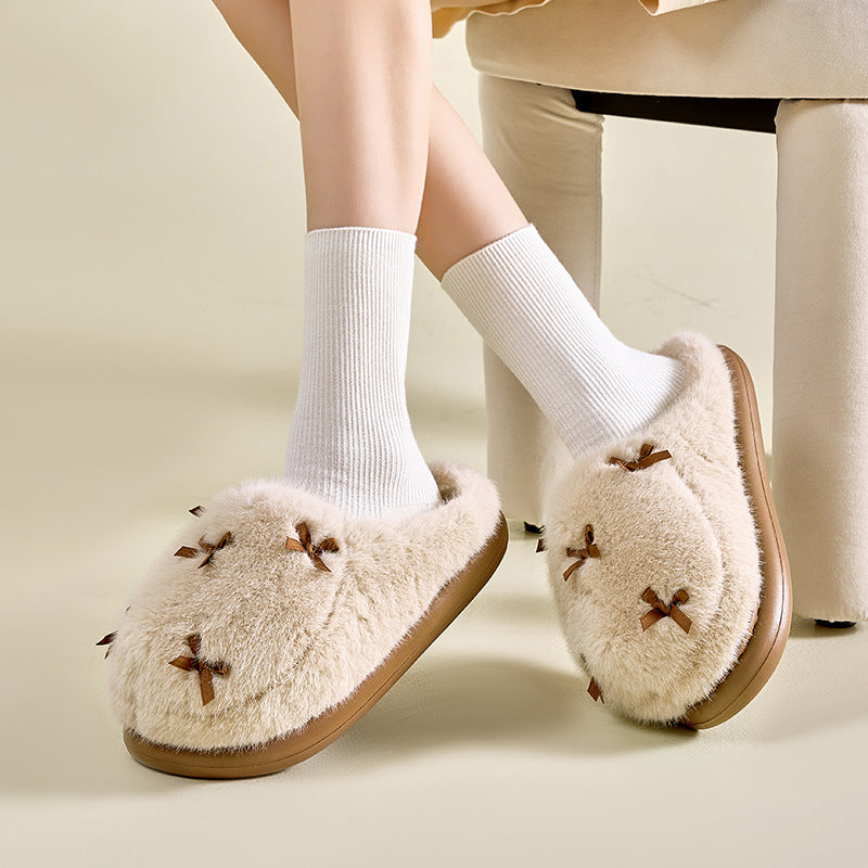 Women's Cute Butterfly Bow Home Slippers