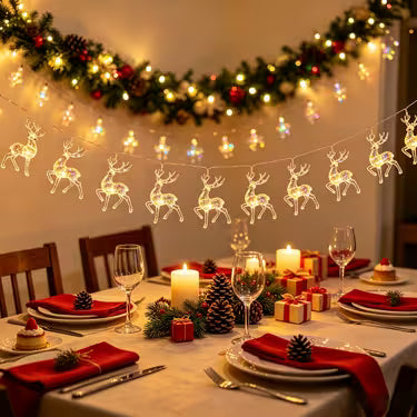 200cm 10-LED Christmas Reindeer String Lights