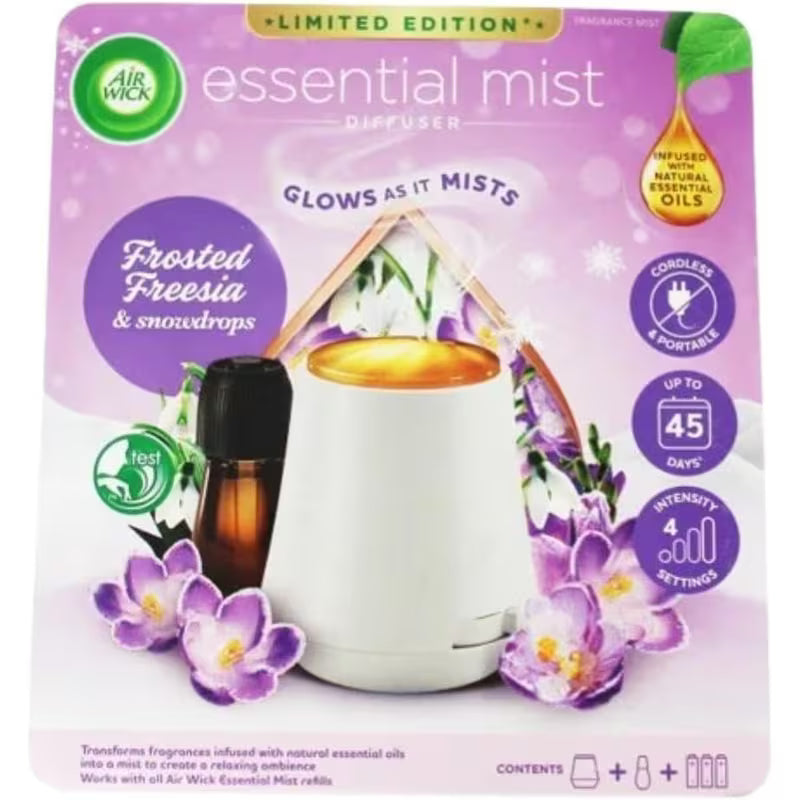 Air Wick Essential Mist Diffuser Kit, Frosted Freesia & Snowdrops