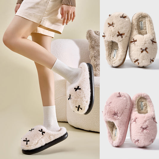 Women's Cute Butterfly Bow Home Slippers