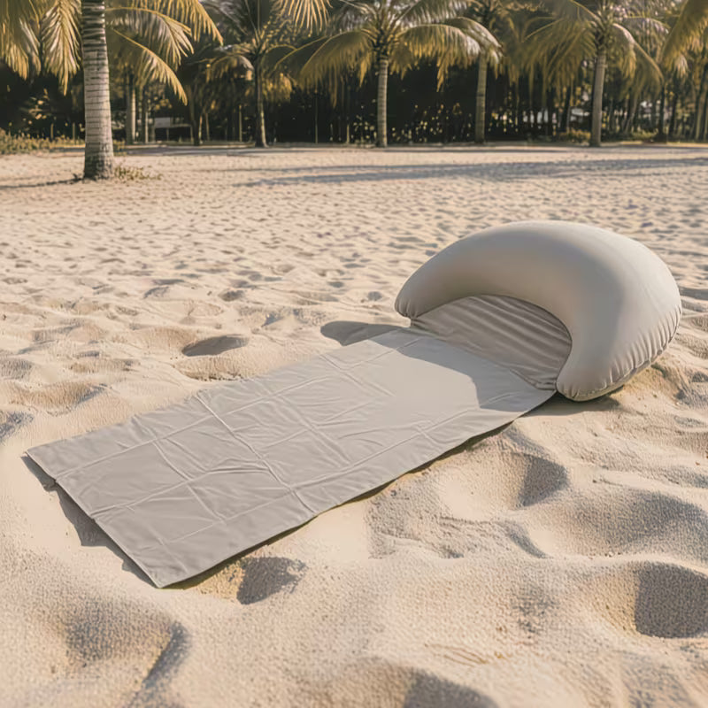 Inflatable Beach Mat Lounge Chair with Pillow