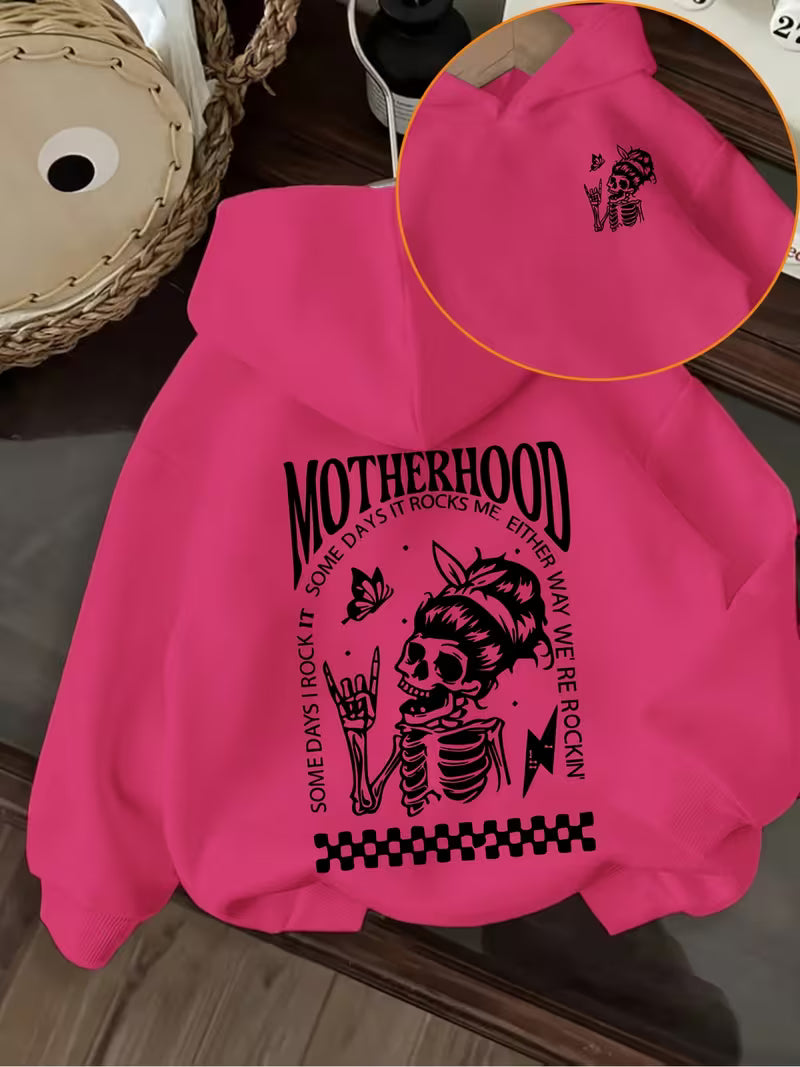 Some Days I Rock, Some Days It Rocks Me, Either Way We Rock Skull Hoodie