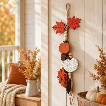 Rustic Pumpkin Hanging Swag Wall Decor