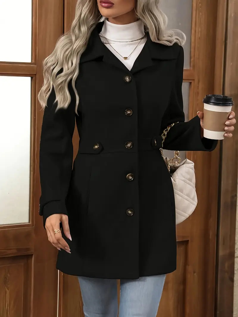 Womans Elegant Tweed Coat