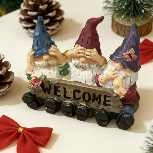 Garden Gnome Welcome Sign