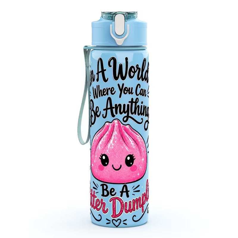 Plastic Glitter Dumpling Water Bottle