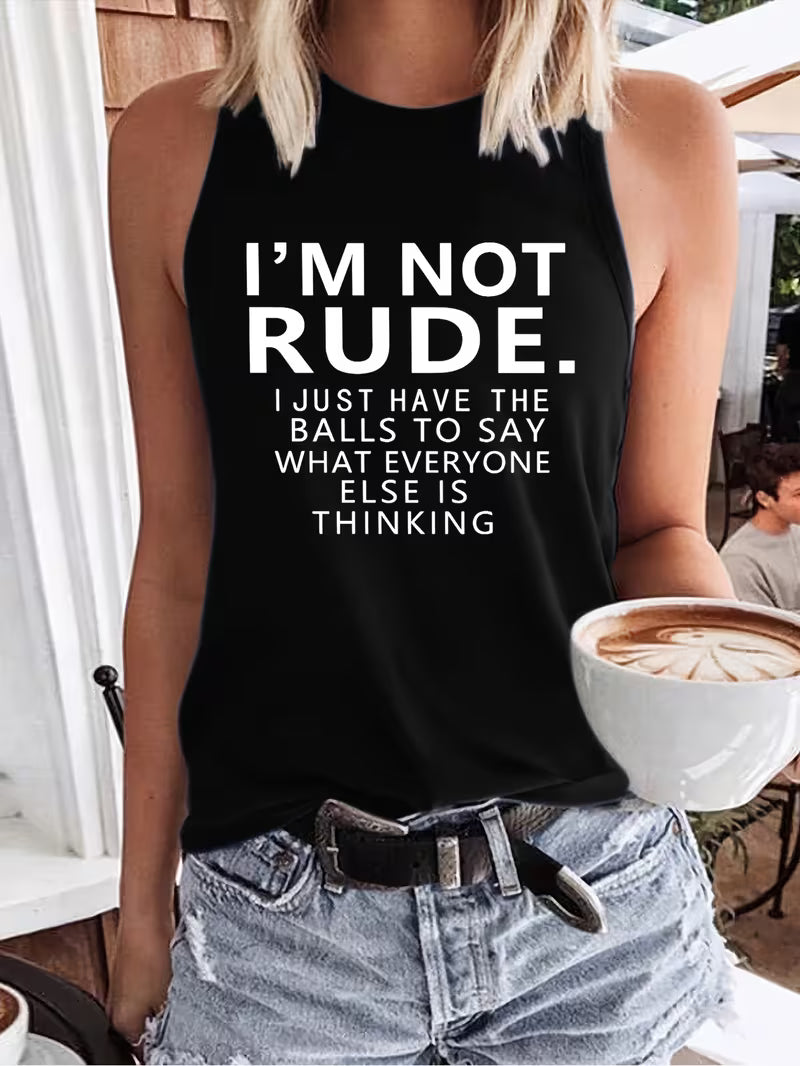 Letter Print Tank Top