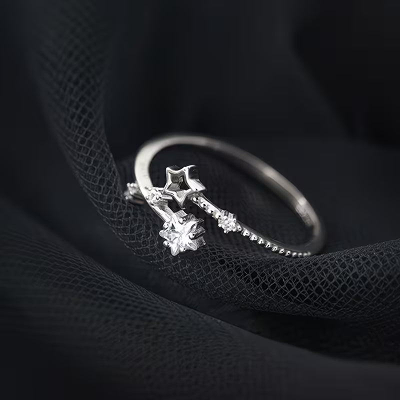 925 Sterling Silver Star Open Ring