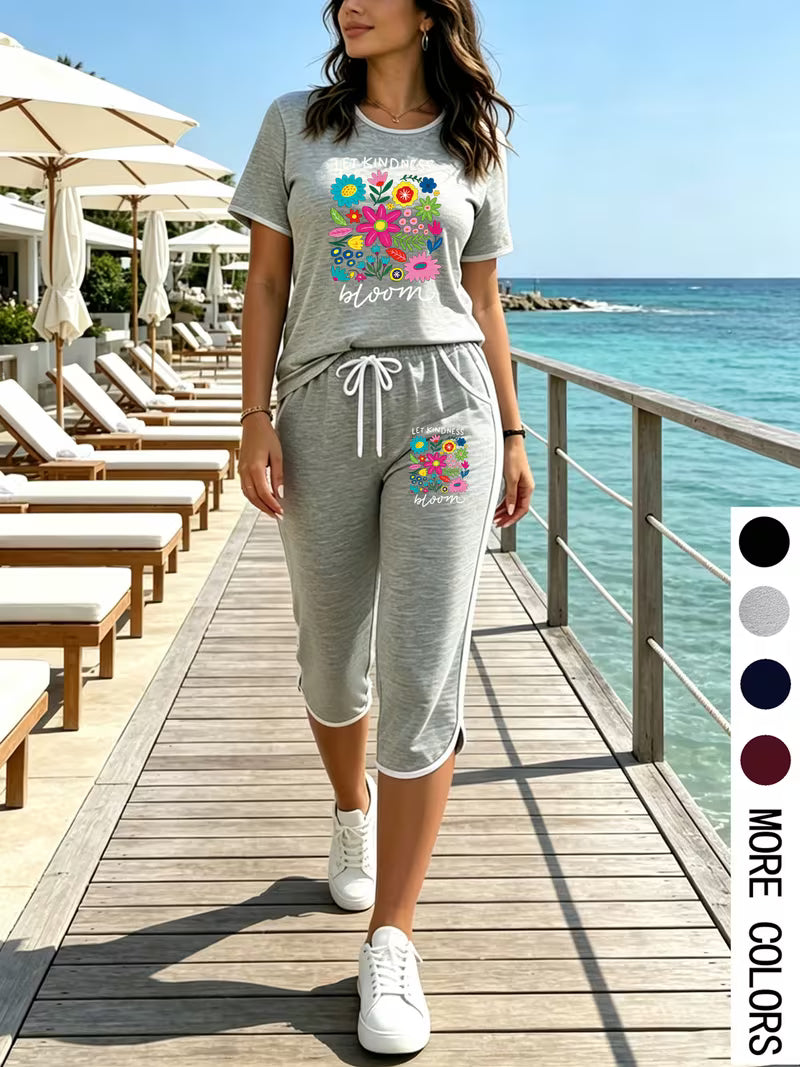 Plus Size Colorful Summer Set