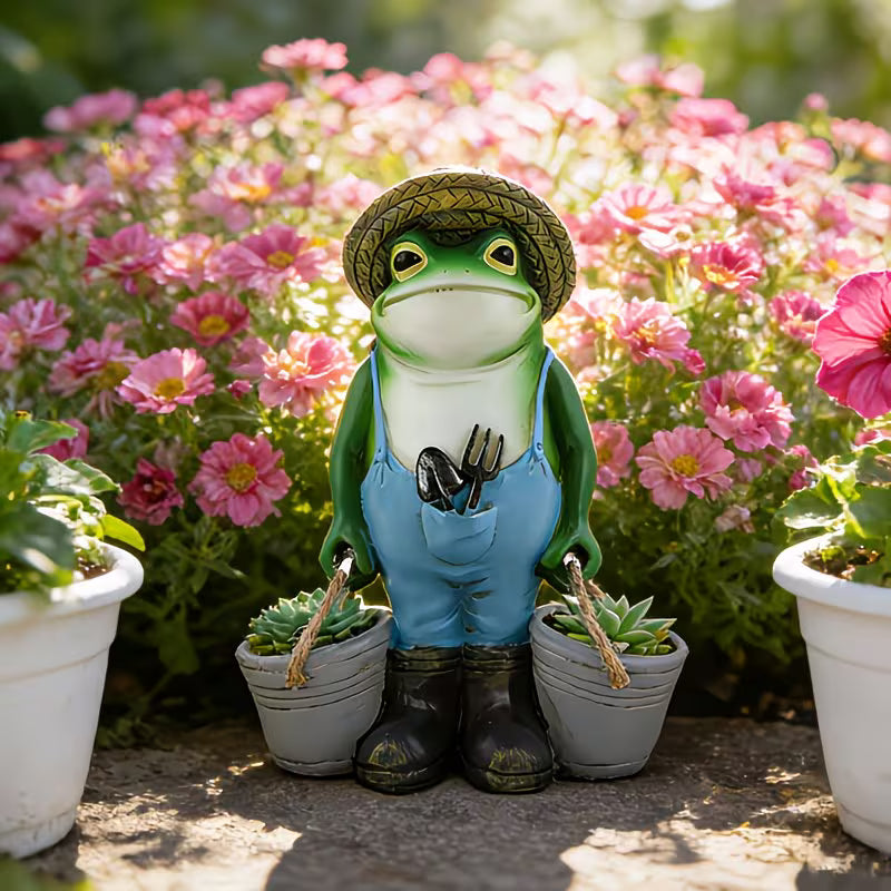 Farming Frog Ornament