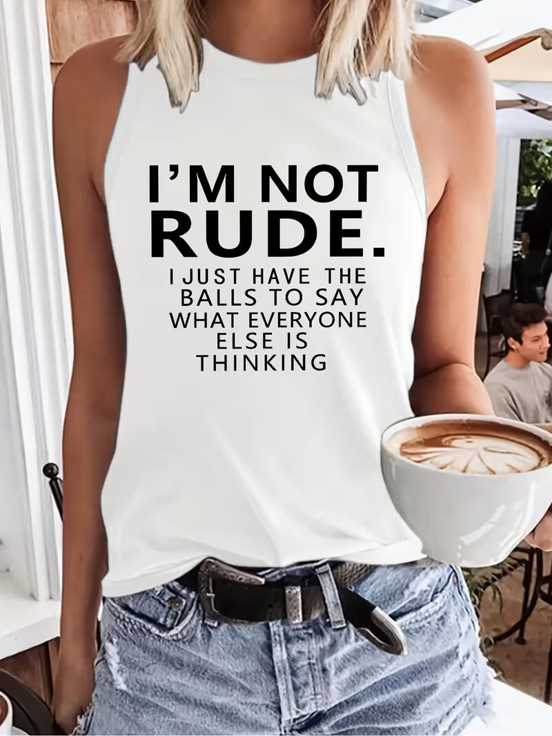 Letter Print Tank Top