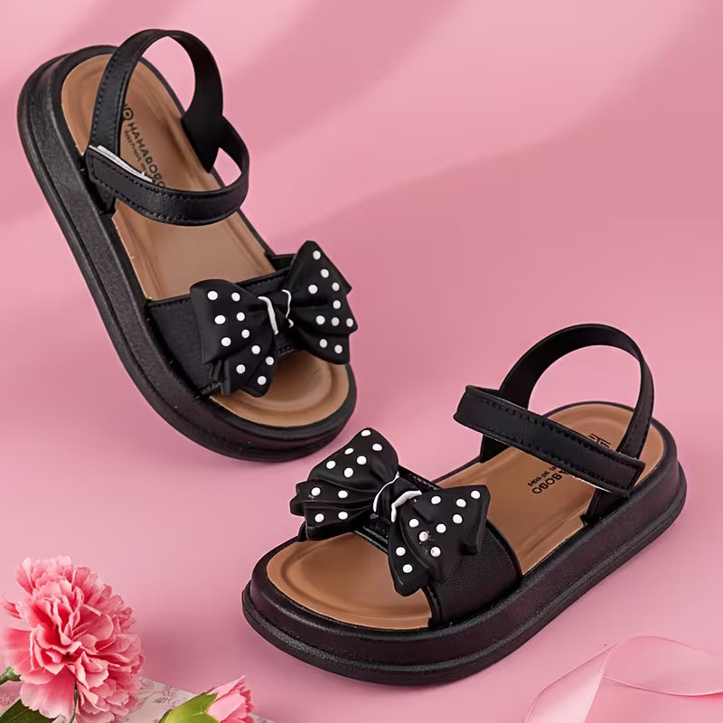 Girls' Fashion Lightweight Comfortable Sandals with Bow Pattern