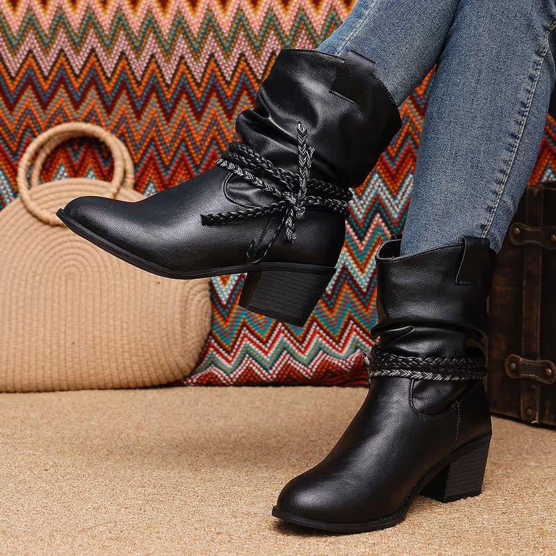 Women's Autumn/Winter Chunky Heel Ankle Boots