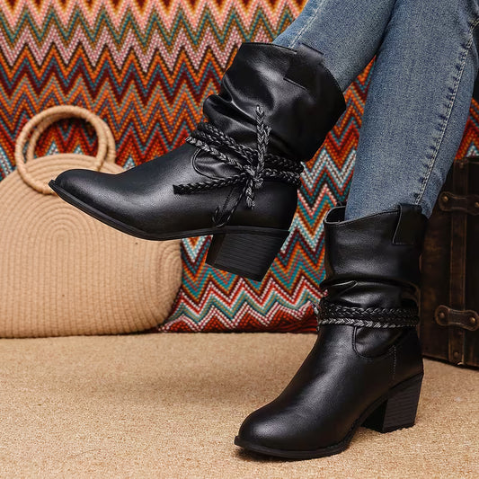 Women's Autumn/Winter Chunky Heel Ankle Boots